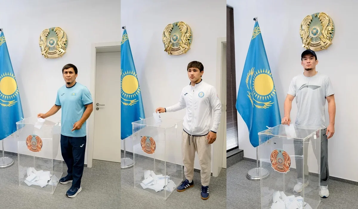 Құрылтай сайлауы: әлем чемпионатында ел намысын қорғап жүрген балуандар дауыс берді