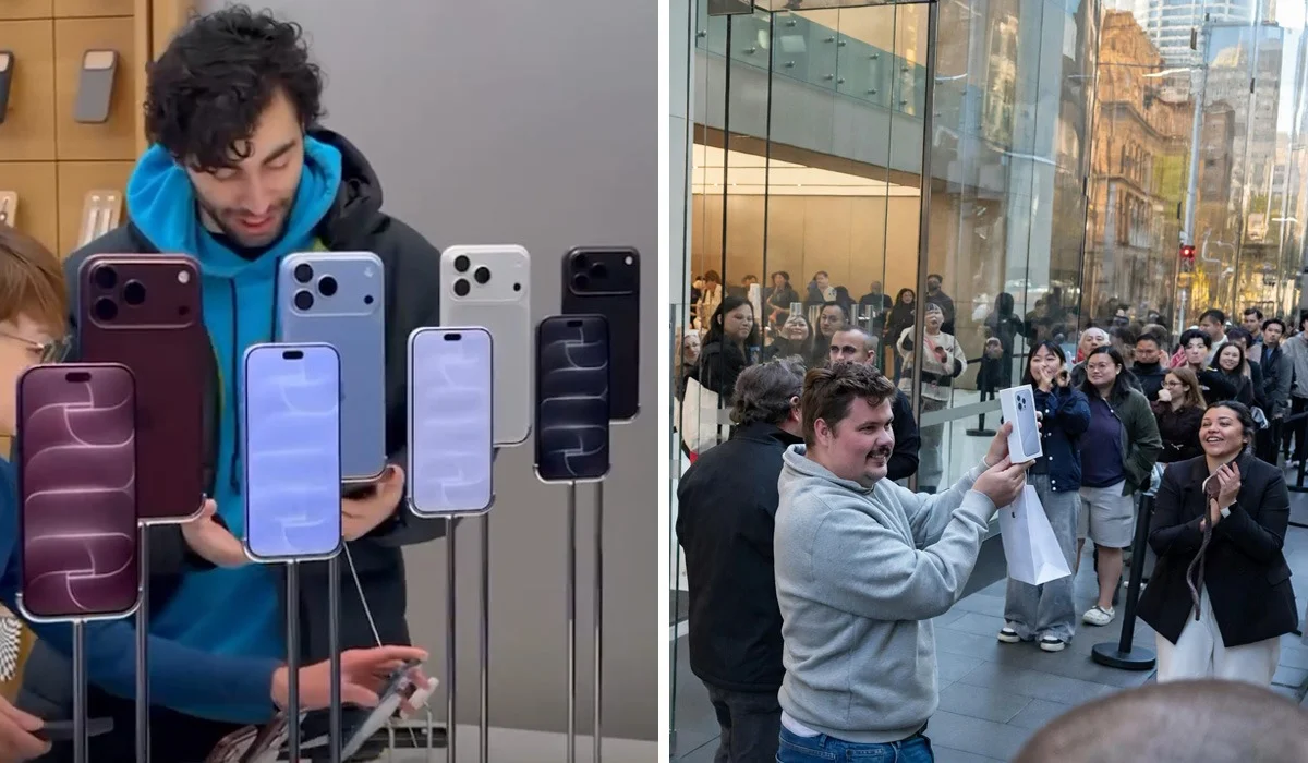 Сағаттап кезекте тұрған жігіт әлемде ең бірінші болып Iphone 18 телефонын сатып алды