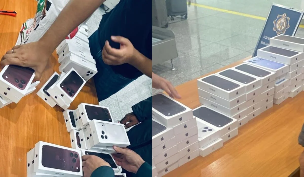 Астанаға ұшып келген он адамнан 223 дана iPhone 18 тәркіленген