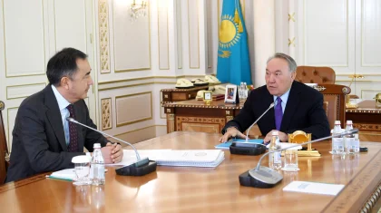 Нұрсұлтан Назарбаев Алматы қаласының әкімі Бақытжан Сағынтаевты қабылдады