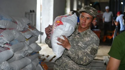 Мақтаарал: зардап шеккен тұрғындарға 120 тоннадан астам азық-түлік таратылды