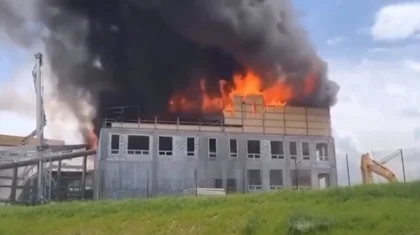 Алматыда салынып жатқан мектеп ғимаратында газ баллоны жарылды
