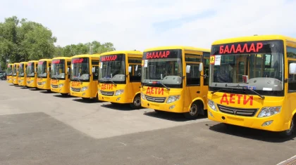Талғар ауданында 8 мектепке жаңа 10 автобус берілді
