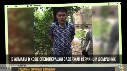 Алматыда 18 пәтерді тонаған күдікті ұсталды