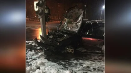 Петропавлда мас жүргізуші тізгіндеген көлік жанып кетті