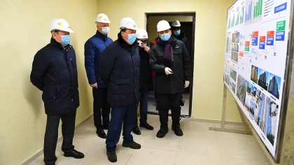 Асқар Мамин елордада тұрғын үй құрылысының барысын тексерді