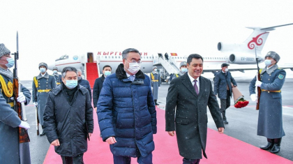 Садыр Жапаров мемлекеттік сапармен Нұр-Сұлтан қаласына келді