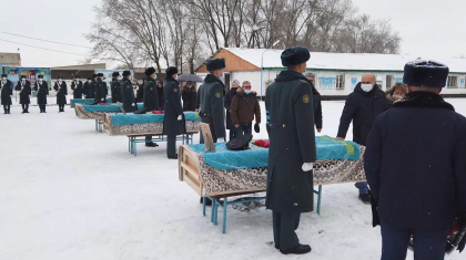 Ұшақ апатынан қаза тапқан әскерилермен қоштасу рәсімі өтті