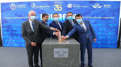 Қашаған кен орнында газ өңдеу зауытының құрылысы басталды