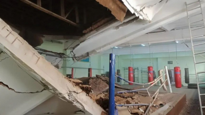 Павлодарда спорт мектебінің төбесі опырылып түсті