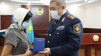 Алматыда қаза тапқан полицейлер марапатталды