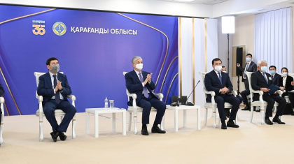 Президент Қарағанды облысындағы полиметалл кен байыту фабрикасын іске қосты