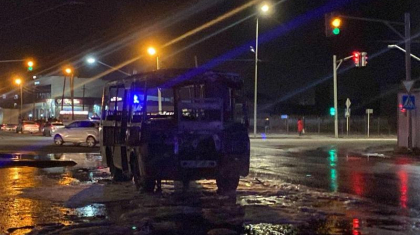 Атырауда бір күнде екі бірдей автобус өртеніп кетті
