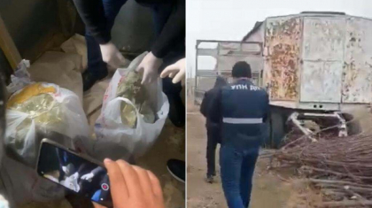 Түркістанда ер адам ара тасымалдайтын арбада 20 келі есірткі жасырған