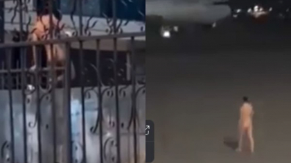 Алматы әуежайы аумағында жүгіріп жүрген жалаңаш ер адам ұсталды