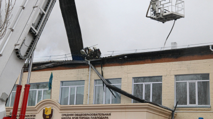Павлодарда мектептен шыққан өрт сөндірілді
