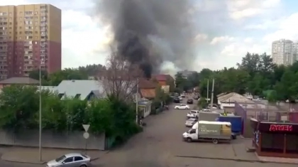 Нұр-Сұлтанда жекеменшік монша өртеніп жатыр