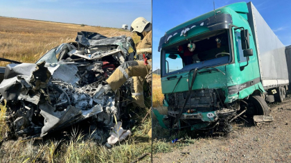 Қостанай облысында жеңіл көлік жүк көлігіне соғылып, екі адам қаза тапты