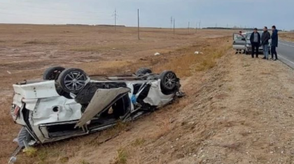 Павлодар - Успен тас жолында көлік аударылып, зейнеткер қаза тапты