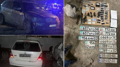 Алматыда ұрланған көліктердің нөмірін өзгертіп отырғандар ұсталды
