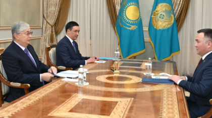 Президент жаңадан сайланған Жоғарғы Сот төрағасы Асламбек Мерғалиевті қабылдады