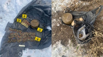 Жамбыл облысында үш күн ішінде ондаған қару мен 350-ге жуық патрон табылды