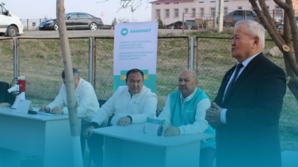 Түркістан:  «AMANAT» партиясының кандидаттары дәрігерлермен кездесті