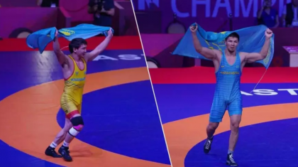 Қазақ балуандары Санжар Досжанов пен Болат Сақаев Азия чемпионы атанды