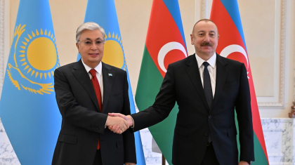 Қасым-Жомарт Тоқаев пен Ильхам Әлиев келіссөз жүргізді