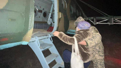 Ақтөбе облысында науқас ауруханаға әскери тікұшақпен жеткізілді