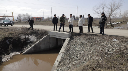 "AMANAT" партиясының  бақылау комиссиясы су тасқынының алдын алу барысымен танысты