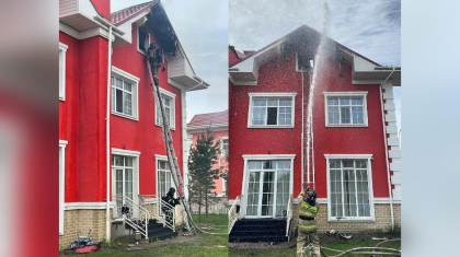 Астанада тағы бір үйде өрт шықты: 100 шаршы метр жер жанып кетті