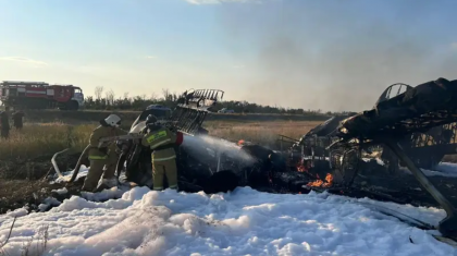 Ақмола облысында АН-2 ұшағы өртеніп кетті