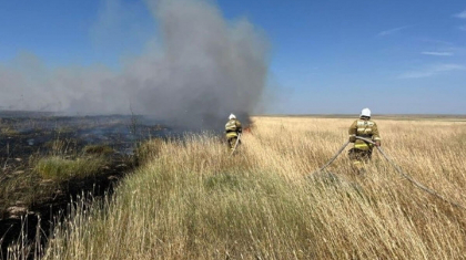 Абай облысында өрт сөндірушілер 2 тәулік бойы қызыл жалынмен күресті (ВИДЕО)