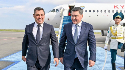 Қырғызстан президенті Садыр Жапаров Астанаға келді