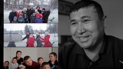«Кемпір-шал болғанда бізді асырайды»: марқұм Ғалым Арыстанбаевтың 11 баласымен ойнап жүрген видеосы тарады