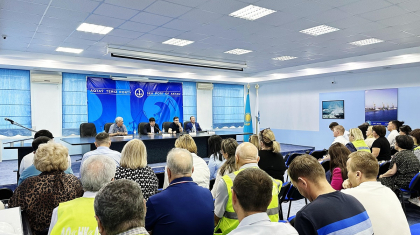 Халықтық штаб мүшелері Ақтау теңіз сауда портының мамандарымен кездесті