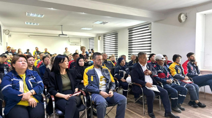 Халықтық штабтың өкілдері Тараз қаласындағы Минералды тыңайтқыштар зауытының ұжымымен кездесті