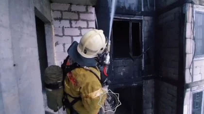 Шымкентте тұрғын үй кешенінде болған алапат өрт сөндірілді (ВИДЕО)