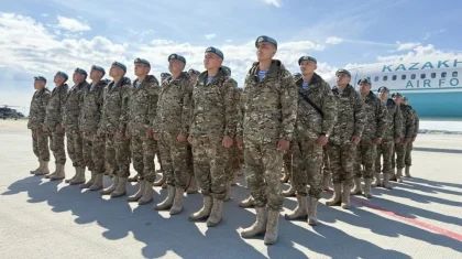 Қазақстандық әскерилер Жеңістің 80 жылдығына арналған парадқа қатысу үшін Мәскеуге барды
