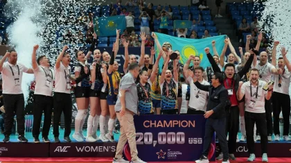 «Жетісу» волейбол командасының қыздары Азияның Чемпиондар лигасында алғаш рет алтын медаль иеленді
