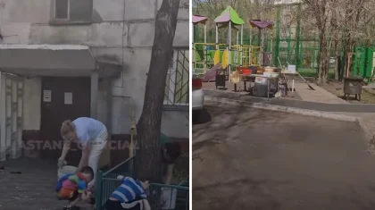 Астанада сенбілікке шыққан көршілер аулада палау пісіріп, айналасын тазалады (ВИДЕО)