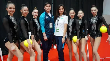 Көркем гимнастшы қыздар Азия чемпионатында алтын медаль алды