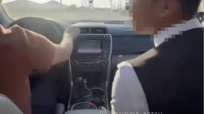 Ақтауда мектеп түлегі көлікке мініп, полициядан қашты (ВИДЕО)