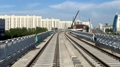 Астанада LRT желісінде рельс жолының 11 шақырымы төселді