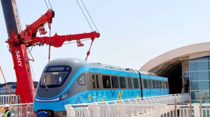 Астананың әуежайындағы станцияда LRT-ның бірінші вагоны пайда болды
