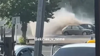 Екібастұзда жер астынан атқылаған ыстық су 8 автокөлікті бүлдірді