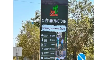 Балқаш қаласына тазалық көрсеткіші нақты есепке алынатын экрандар орнатылды
