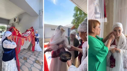 «Отқа май құйып, ақ орамал тақты»: Димаштың қарындасы Сарыағашқа келін болып түсті (ВИДЕО)