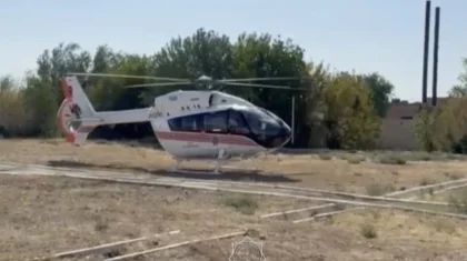 Жаңақорғанда нәресте шұғыл жағдайда Қызылордаға тікұшақпен жеткізілді